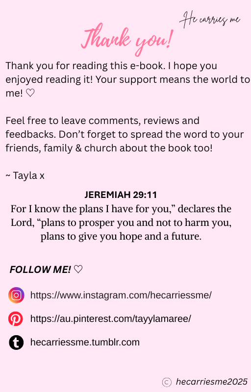 He Carries Me ~ E-BOOK 𐙚₊