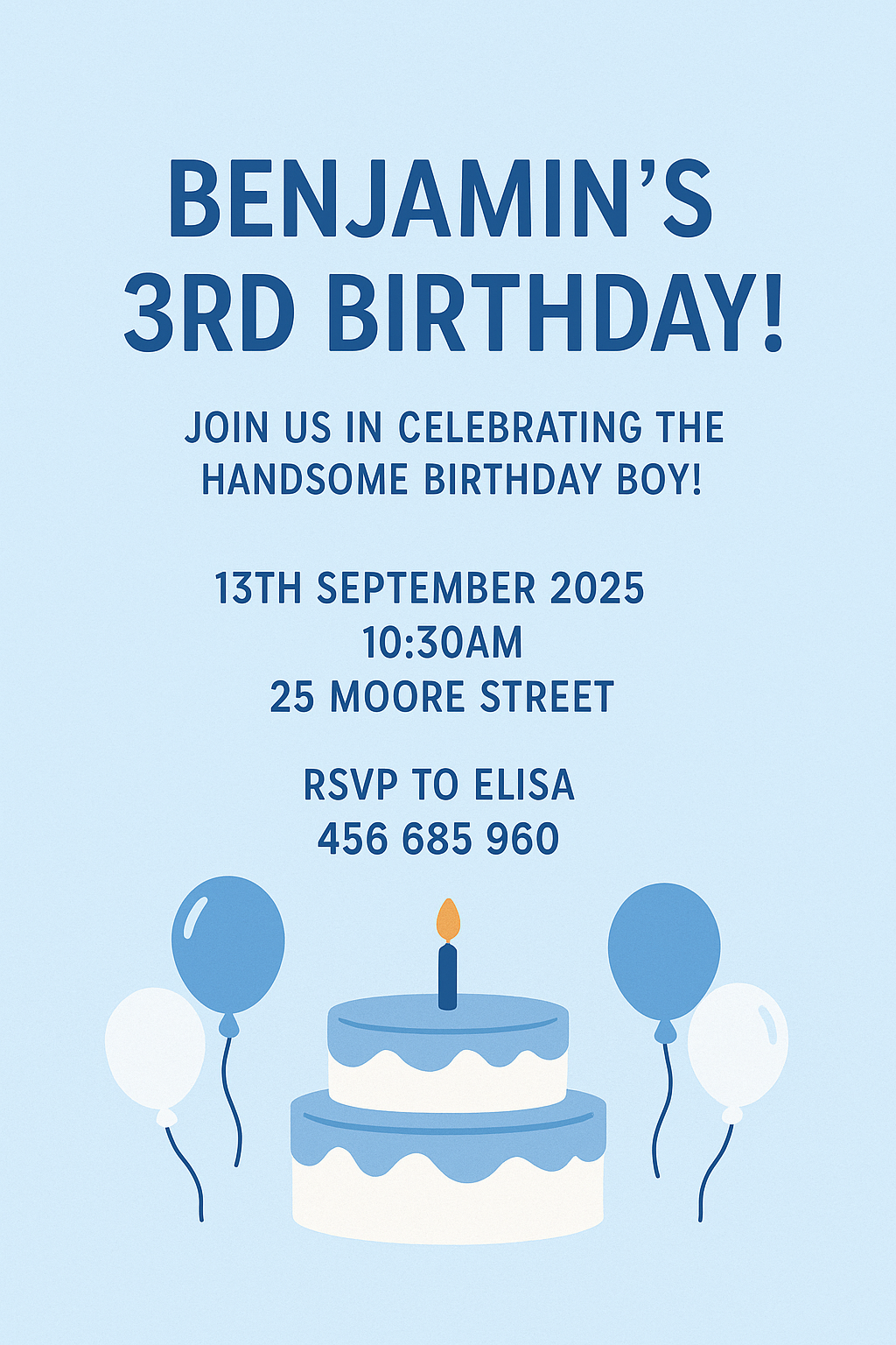 Children's Digital Birthday Invites - 3 🎉