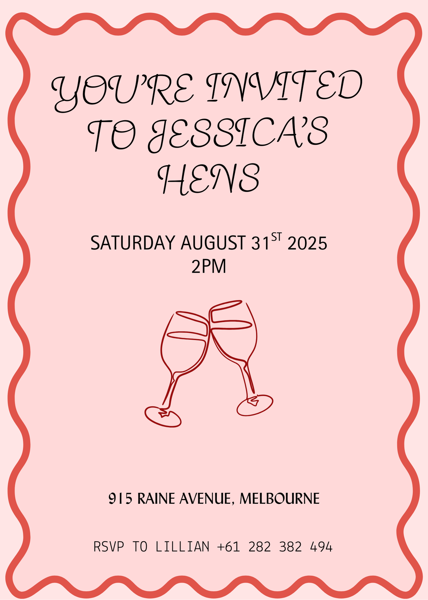 Hens & Bachelorette Digital Invities