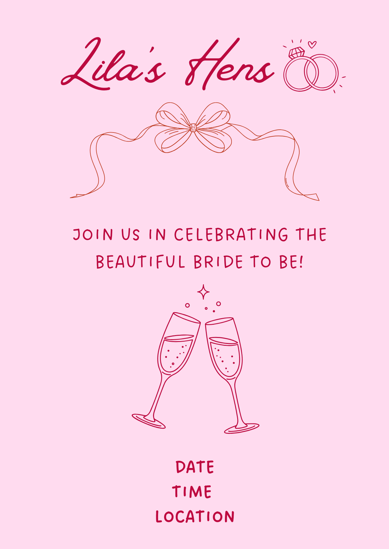 Hens & Bachelorette Digital Invities