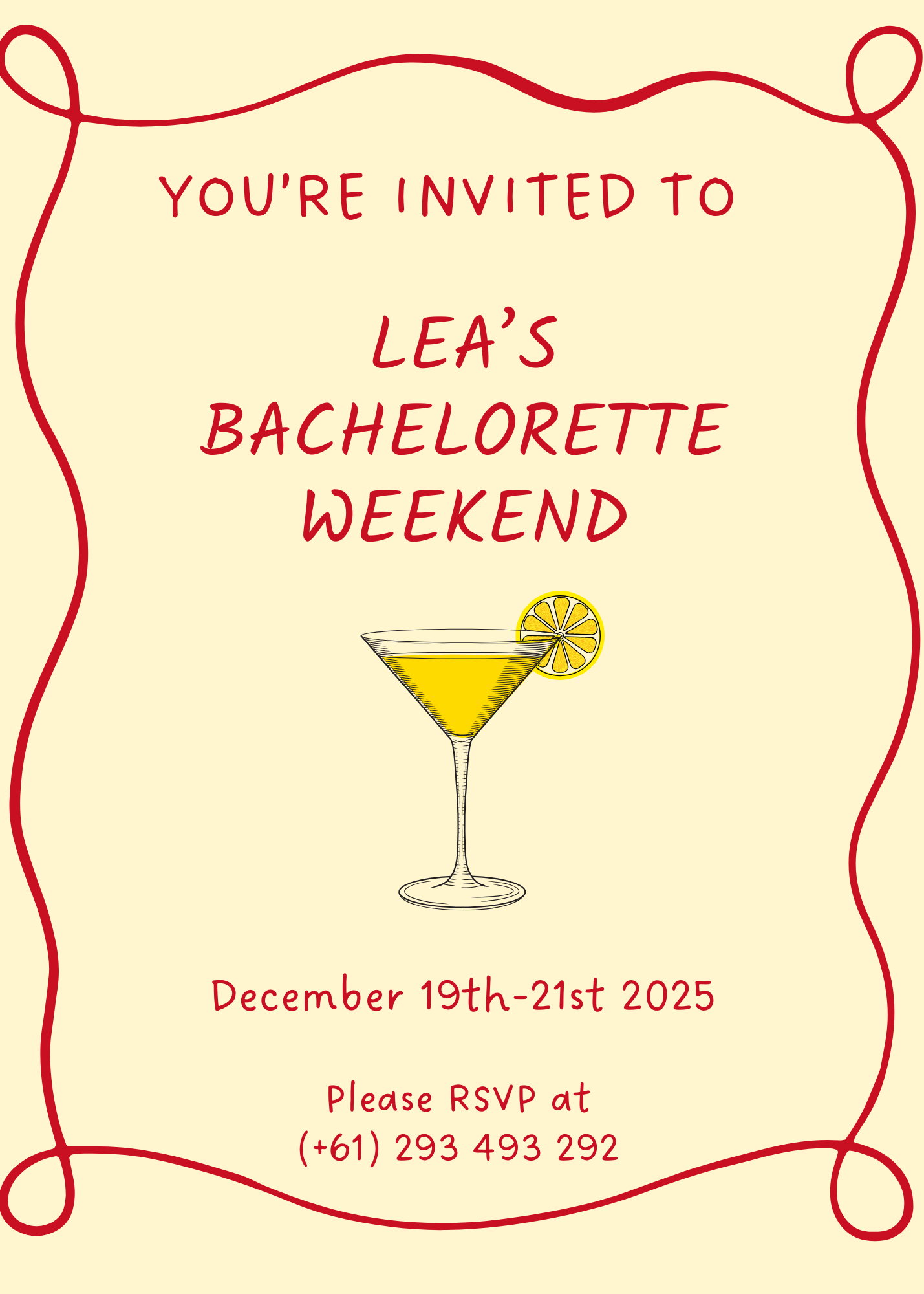 Hens & Bachelorette Digital Invities