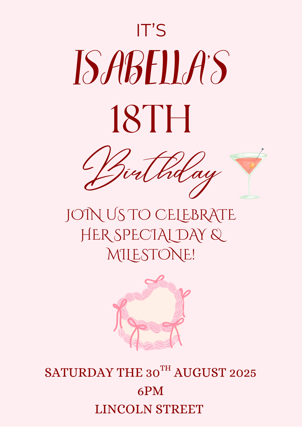 16th, 18th & 30th Digital Birthday Invites 🎉